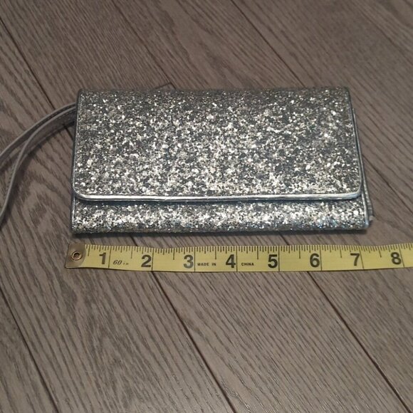 Aldo Silver Glitter Clutch- BNWOT - Picture 6 of 6